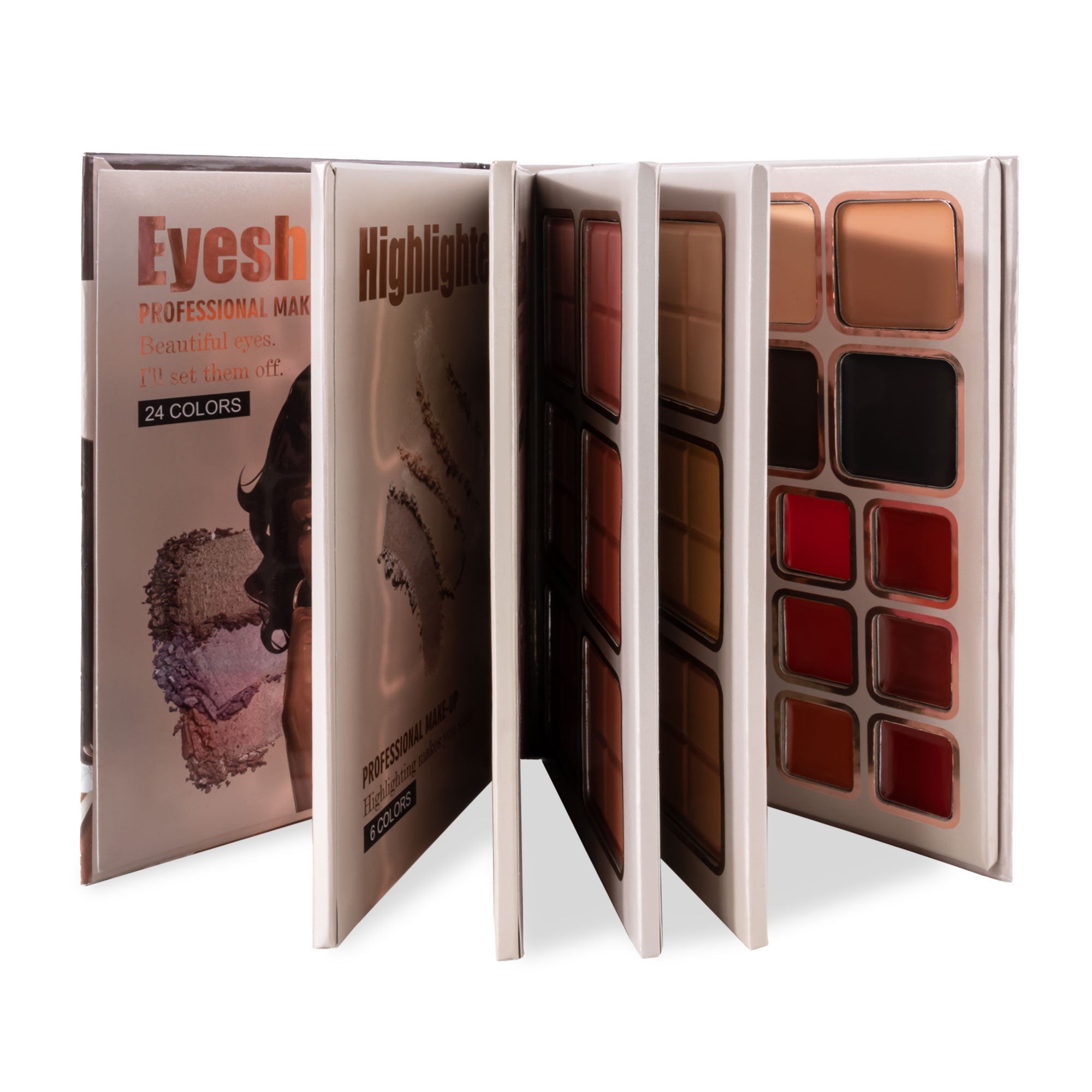 URATM Stylish Colorful Makeup Book with 5 Layers