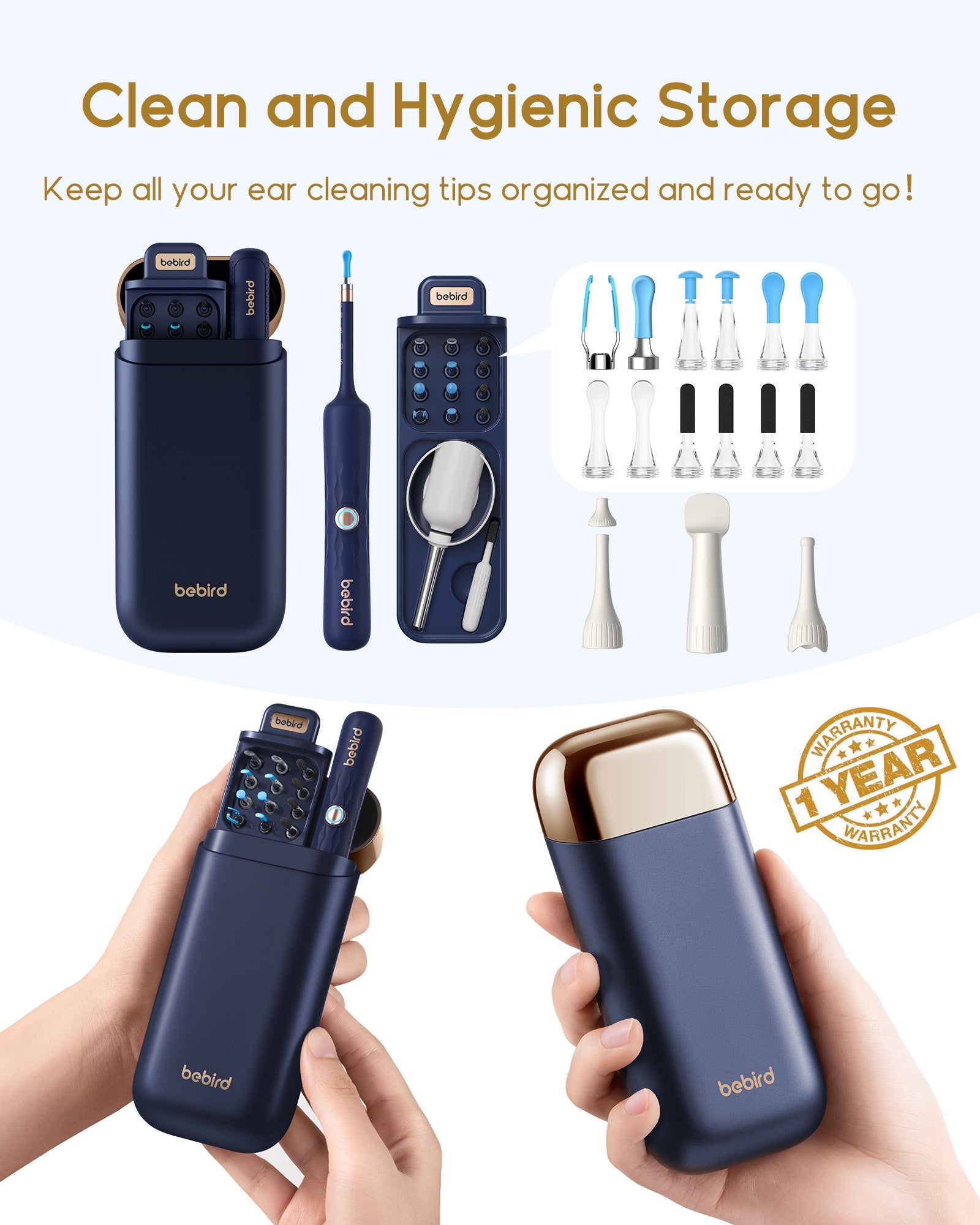 Bebird EarSight Plus Flexible Otoscope Light - Ear Wax Removal Tools with Camera