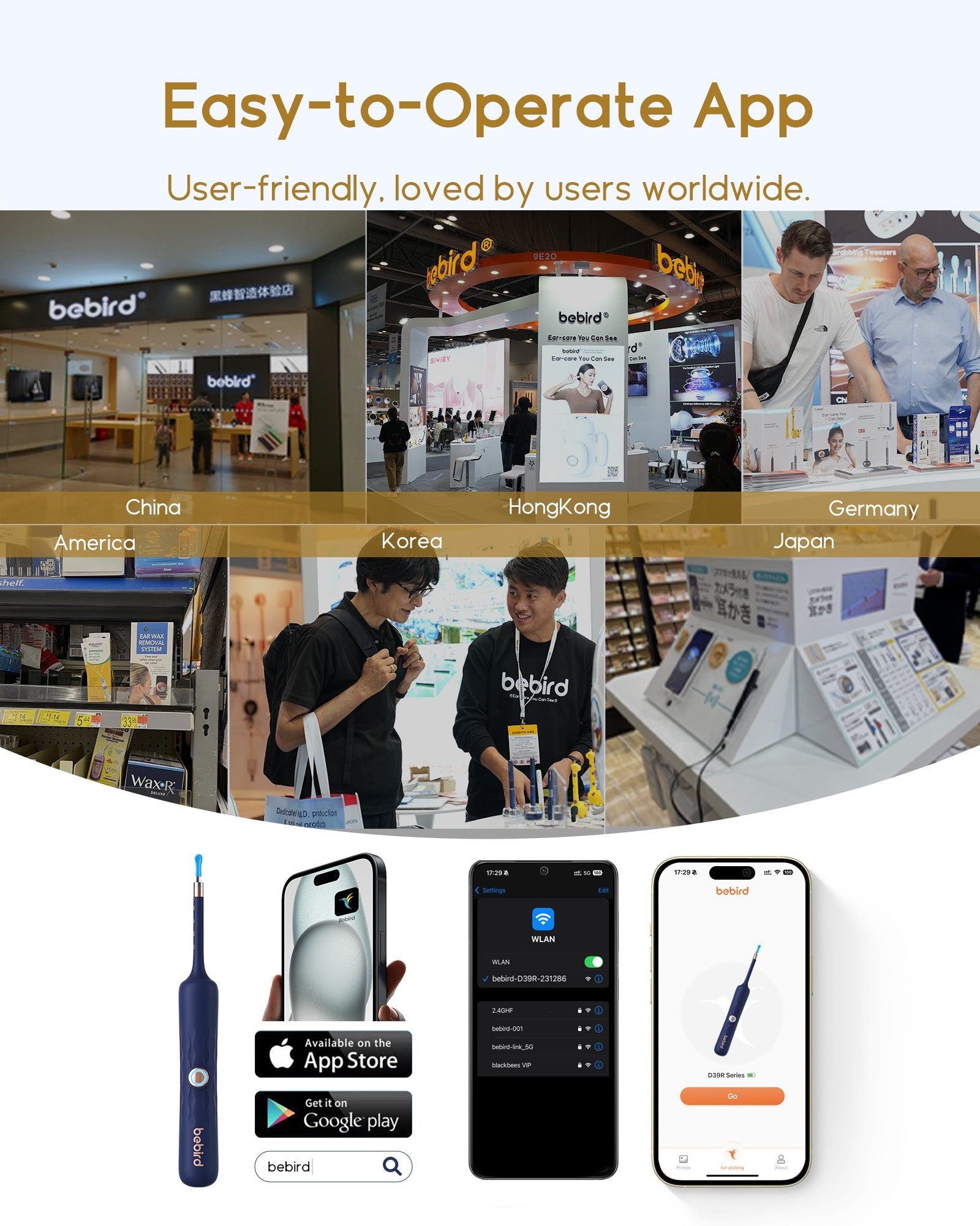 Bebird EarSight Plus Flexible Otoscope Light - Ear Wax Removal Tools with Camera