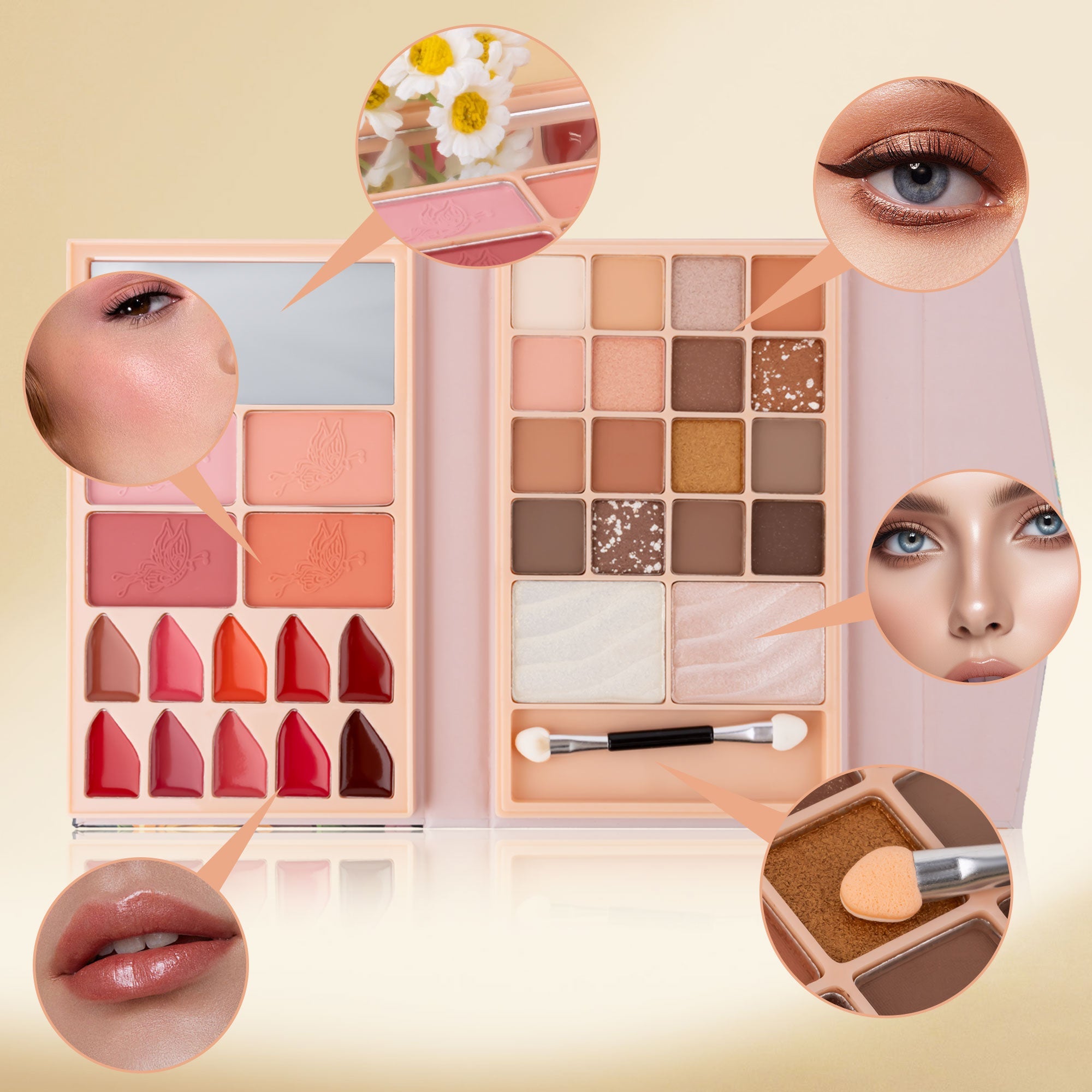 URATM New Makeup Book with Free Makeup Brush