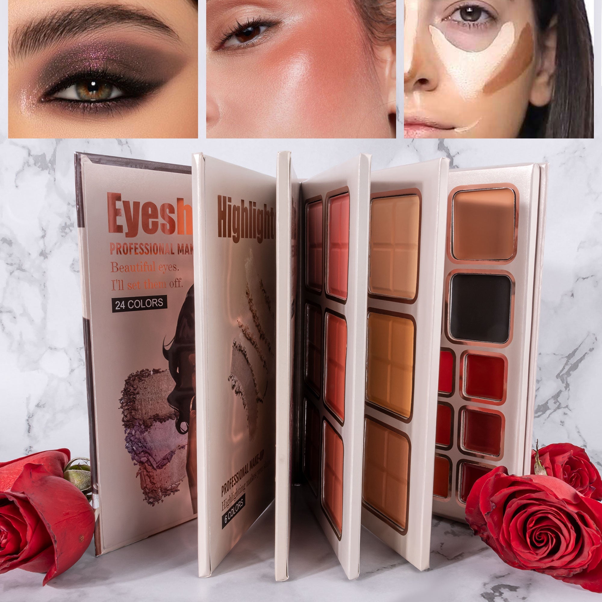 URATM Stylish Colorful Makeup Book with 5 Layers