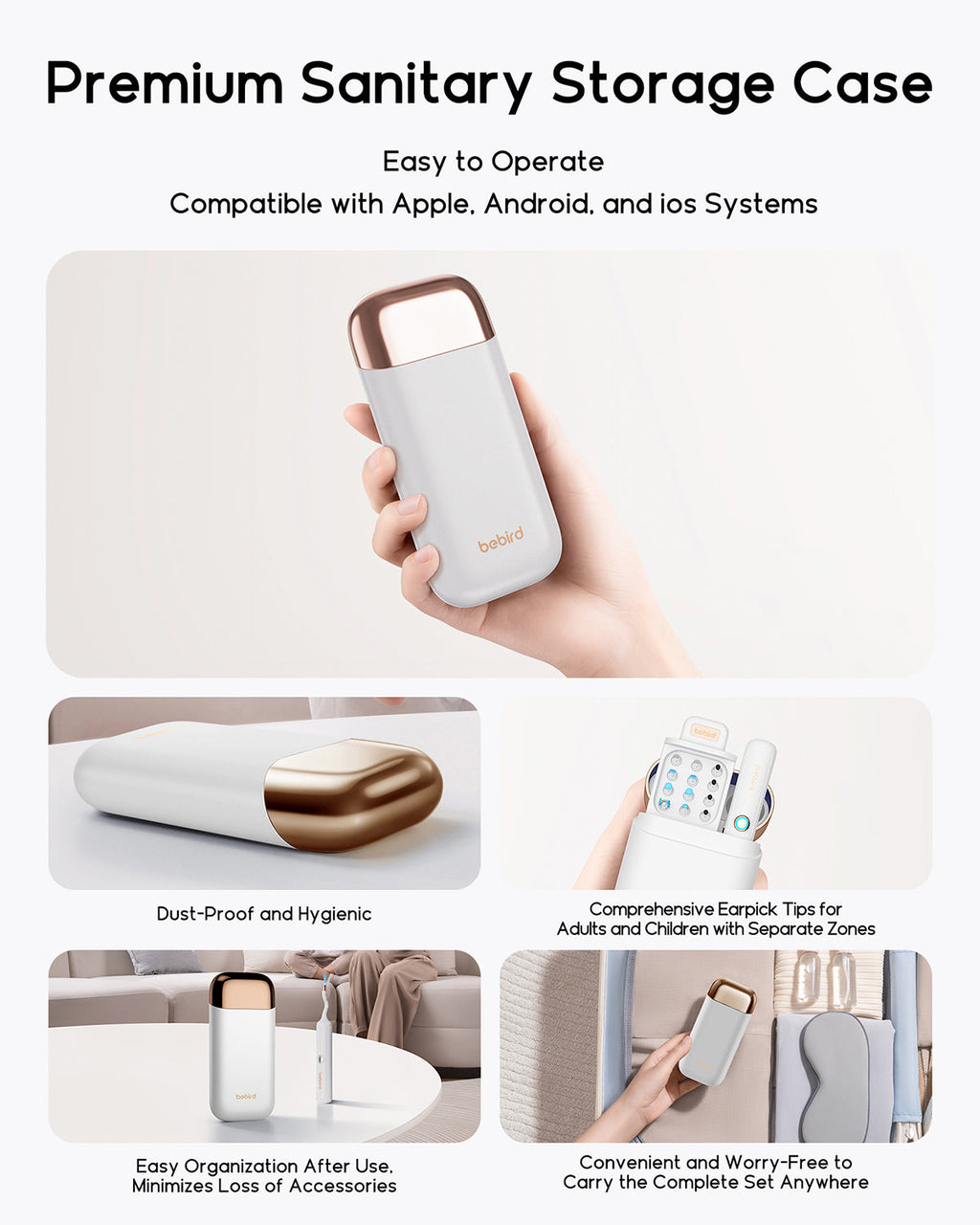 Bebird EarSight Plus Flexible Otoscope Light - Ear Wax Removal Tools with Camera