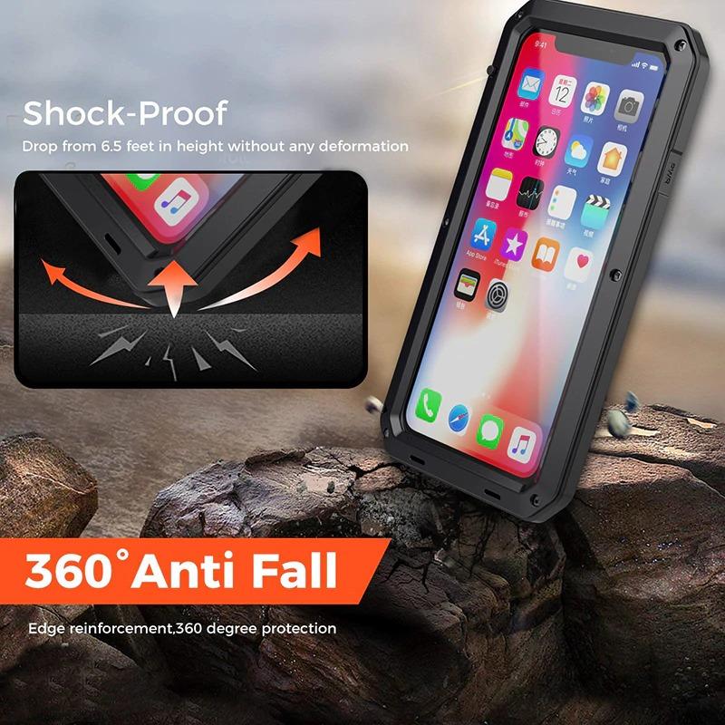 Luxury Doom Armor Waterproof Metal Aluminum Phone Case For iPhone