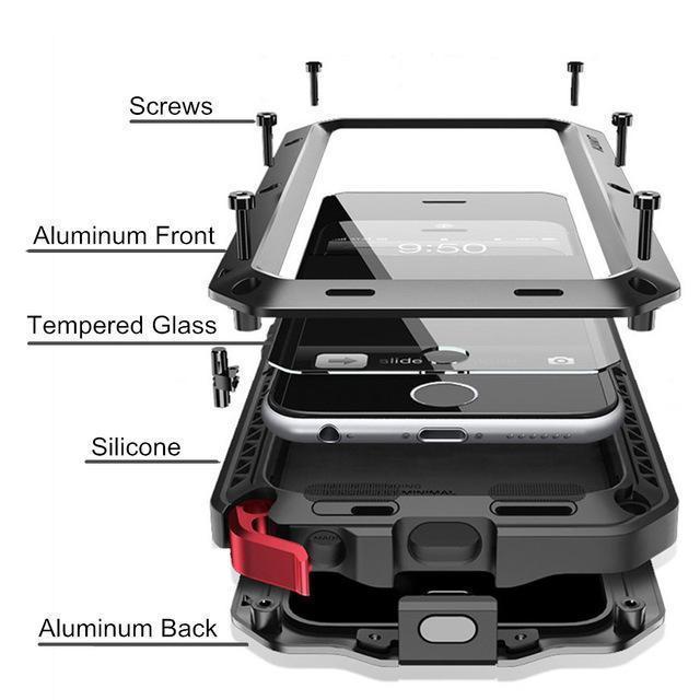 Luxury Doom Armor Waterproof Metal Aluminum Phone Case For Samsung